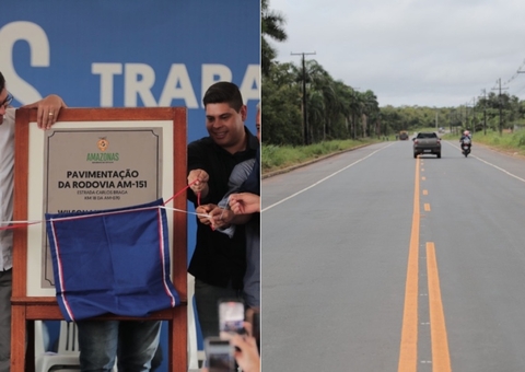 Totalmente revitalizada, Wilson Lima entrega rodovia AM-151