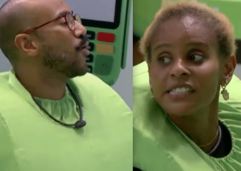 Aline e Alface discutem durante prova do Líder de Resistência: ‘convencido demais’