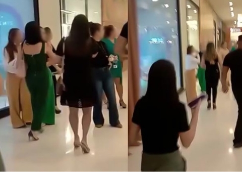 Personal é flagrado com amante no shopping Ponta Negra; vídeo mostra barraco