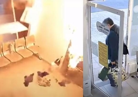 Máquina de lavar explode em lavanderia e homem escapa da morte; vídeo impressionante