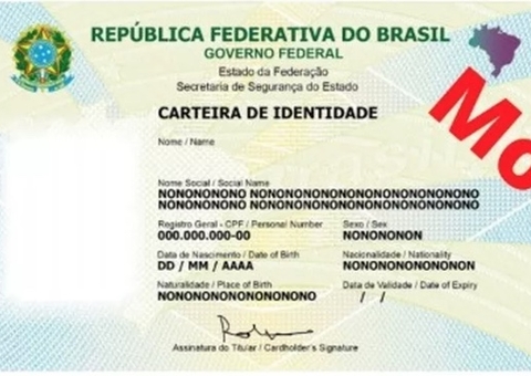 Nova carteira de identidade terá mudanças nos campos 'sexo' e 'nome social'