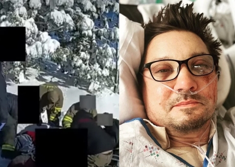 Vídeo mostra resgate de Jeremy Renner após acidente na neve; assista