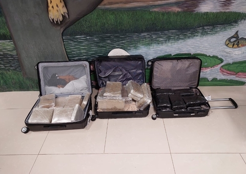 PF apreende mais de 39 kg de drogas em malas no aeroporto de Manaus