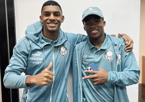 Luis Guilherme joga com Endrick pela primeira vez no profissional do Palmeiras