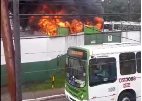 Sinetram apura causa de incêndio dentro de garagem da Via Verde em Manaus 