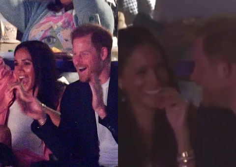 Meghan Markle recusa beijo no príncipe Harry em aparição no telão em jogo da NBA