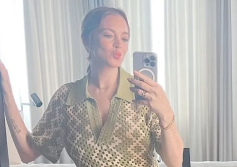 Grávida, Lindsay Lohan mostra barriga pela primeira vez