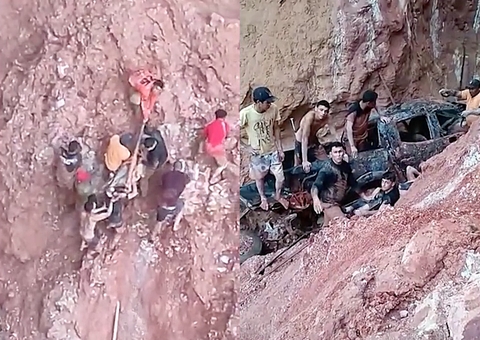 Policial cai em cratera de 80 metros e resgate é impressionante; vídeo