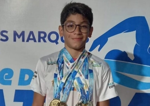 Atleta de Manaus quebra recordes e conquista 11 medalhas de natação no Maranhão