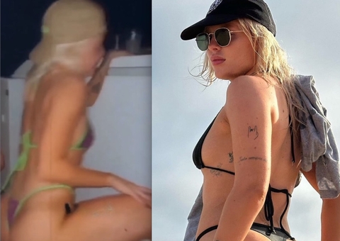 Luísa Sonza hipnotiza com rebolada fatal de fio-dental: ‘posição de ataque’