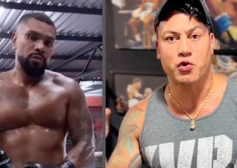 Popó se revolta com Naldo após perder R$ 1 milhão com luta cancelada: 'só bate em mulher'