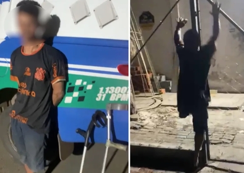 Ladrão 'sem perna' é preso suspeito de cometer série de assaltos em 2 cidades