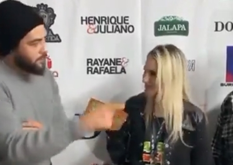 Henrique alfineta repórter por ignorar Juliano durante entrevista; Vídeo 