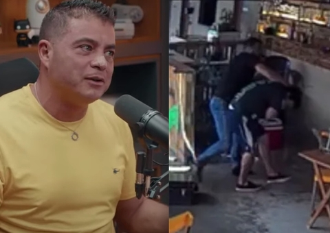Ex-BBB Dhomini é flagrado dando surra em dono de bar; Vídeo