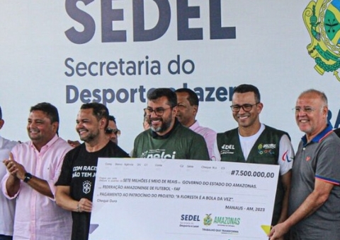 Futebol amazonense recebe repasse de R$ 7,5 milhões do Governo