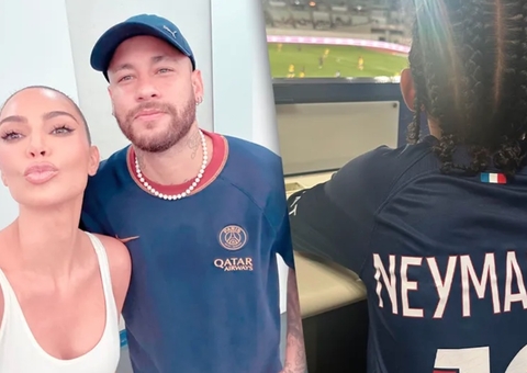 Kim Kardashian publica vídeo de seu filho dançando funk com Neymar