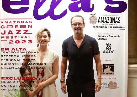 Rodrigo Santoro e Tainá Müller comparecem ao Festival de Jazz no Teatro Amazonas