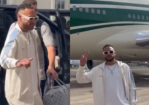 Neymar embarca rumo à Arábia Saudita em avião de R$ 1 bilhão; Vídeo