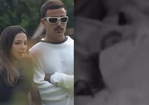 Yuri Meirelles e Nathalia Valente movimentam edredom após prova em A Fazenda