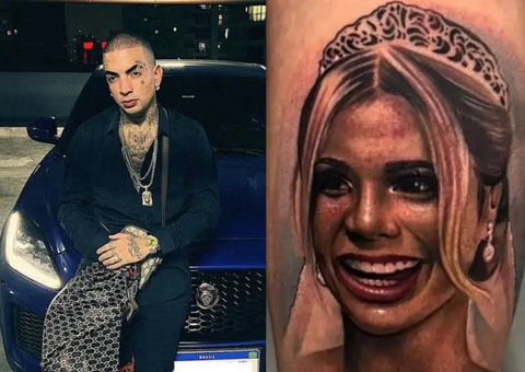 MC Guimê cobre tatuagem com rosto de Lexa