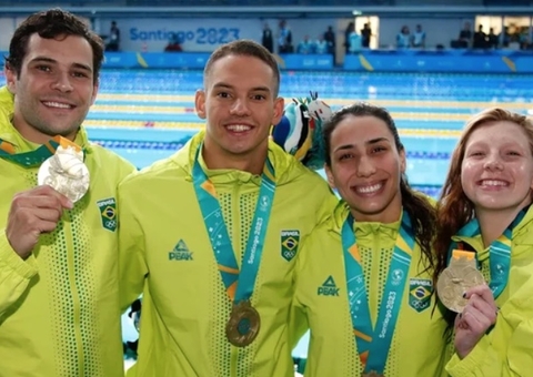Brasil ganha ouro e quebra recorde na natação no Pan-americano do Chile