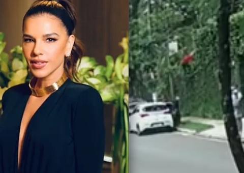 Câmera de segurança flagra assalto a casa de Mariana Rios 