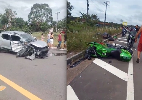 Motociclistas são arremessados e um morre em grave acidente na AM-070; vídeos