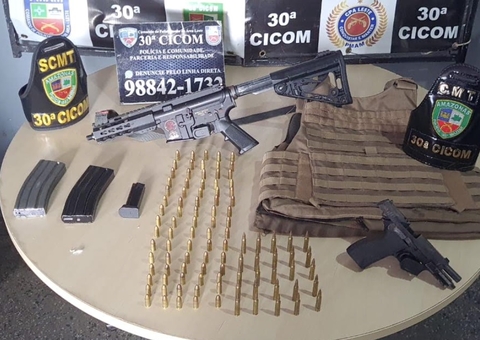 Integrantes de facção criminosa são presos com armas e munições em Manaus