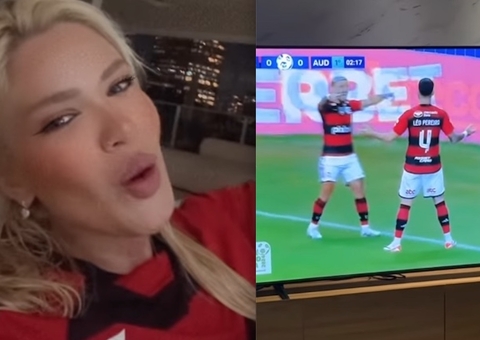 Em meio a rumores de romance, Karoline Lima vibra com gol de Léo Pereira do Flamengo