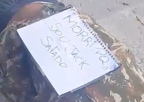 Criminosos matam homem com 10 tiros no Lago Azul e deixam bilhete: 'jack safado'