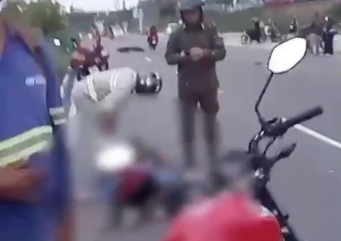 Homem é atropelado por motociclista ao tentar atravessar avenida no Distrito Industrial