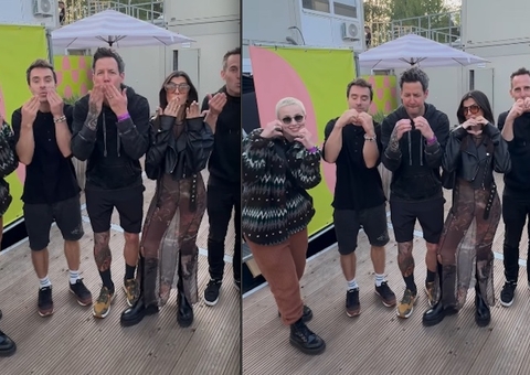 Na Bélgica, Simple Plan recria meme de Maya Massafera; veja vídeo 