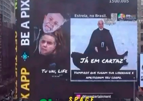 Presidente Lula e ministros do STF viram meme na Times Square: "vampiros" 