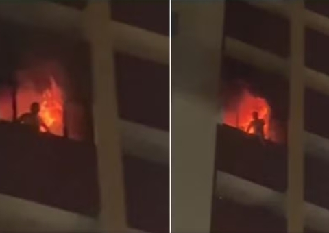 Casal e cachorro morrem em incêndio em hotel; homem pulou de prédio