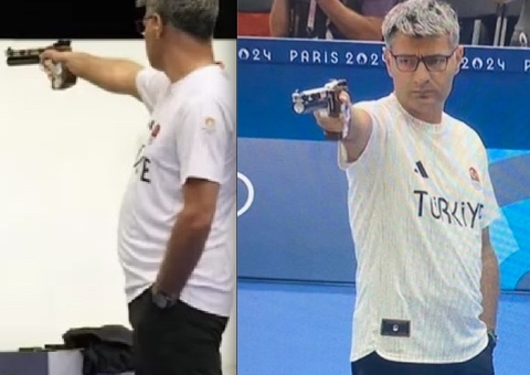 Sem óculos especiais e com uma mão no bolso, atirador olímpico vira meme na internet 