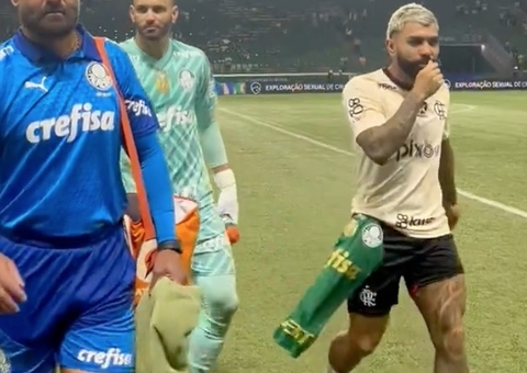 Gabigol reage após ser criticado por rodar camisa do Palmeiras: 'chatice'