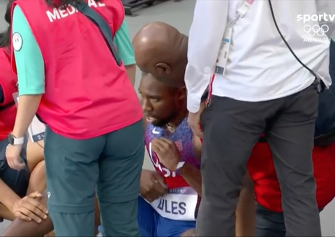 Noah Lyles corre final dos 200m com Covid-19 e precisa de cadeira de rodas