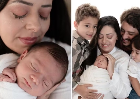 Influenciadora comove web ao se recuperar de complicação no parto e celebrar um mês de vida do filho