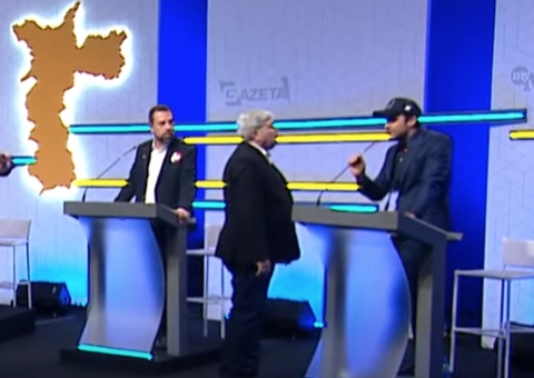 Datena parte pra cima de Marçal durante debate e confusão segue nos bastidores