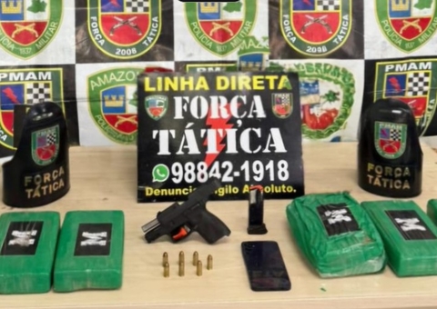 Foragido é preso com 5 tabletes de cocaína e arma de fogo no Viver Melhor