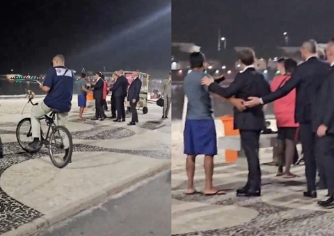 Presidente da França surpreende cariocas com passeio na orla de Copacabana; vídeo 