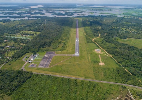Problemas na pista causam restrição de pousos no aeroporto de Parintins