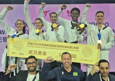 Brasil é bicampeão por equipes na Copa do Mundo de taekwondo na China