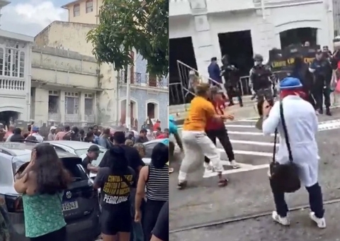 PMs usam balas de borracha e spray de pimenta contra professores em protesto em Belém; vídeos