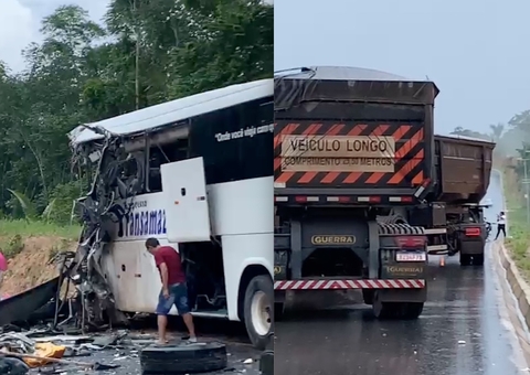 Acidente na AM-010: 32 bombeiros e 11 viaturas trabalham em operação de resgate