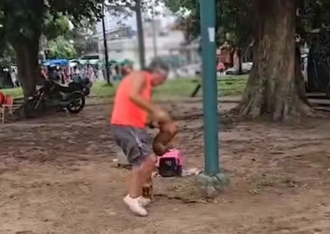 Homem é preso após agredir filhote de cachorro 