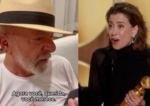 Em ligação, Lula parabeniza Fernanda Torres pelo Globo de Ouro: 'O Brasil merecia'