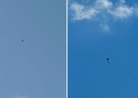 Vídeo: paraquedas falha durante salto, gira no ar e assusta moradores