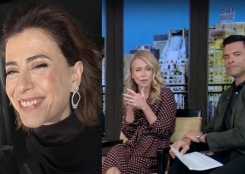 Fernanda Torres chega para gravar ‘Live With Kelly & Mark’ em Nova York