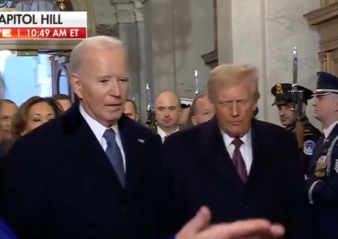 Trump e Biden chegam ao Capitólio para cerimônia de posse; vídeo